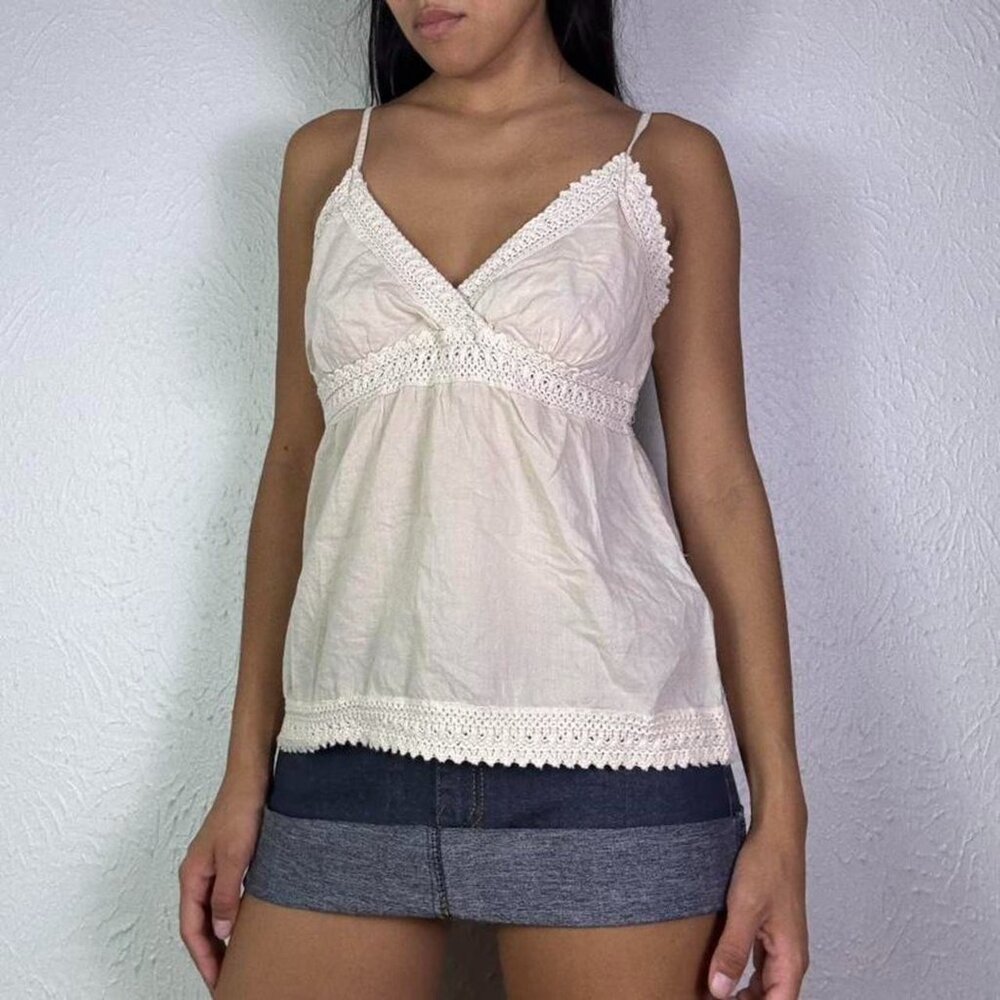 Y2K CREAM BOHO TANK TOP